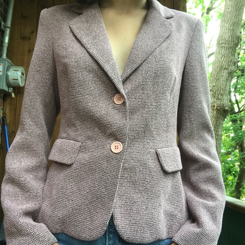 “Gregory” pink and black blazer